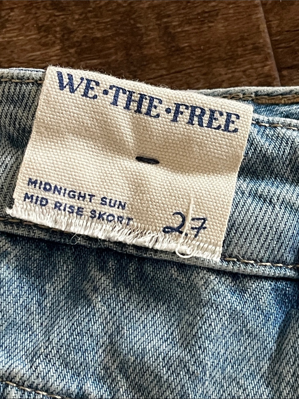 Free People Light Blue Button-Front Denim Mini Skirt - Picture 5 of 5